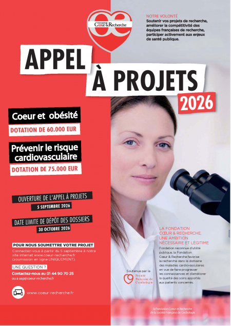 Appel à projets Cœur et obésité et Prévention du risque cardiovasculaire